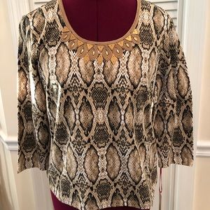 Snake skin pattern Top